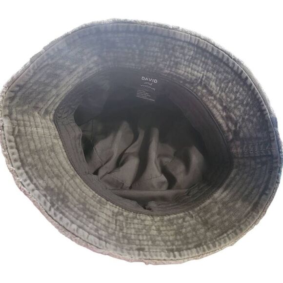 David And Young Distressed Bucket Hat Grey Cotton Y2K - Picture 5 of 6